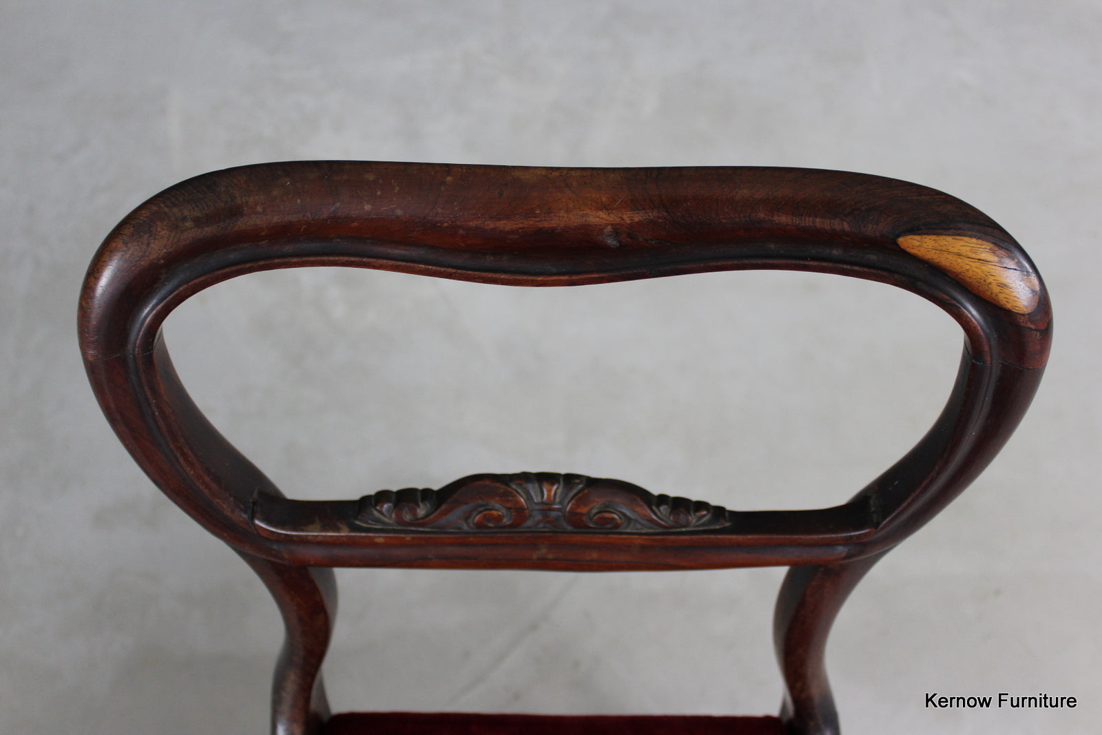 Pair Antique Rosewood Dining Chairs - Kernow Furniture