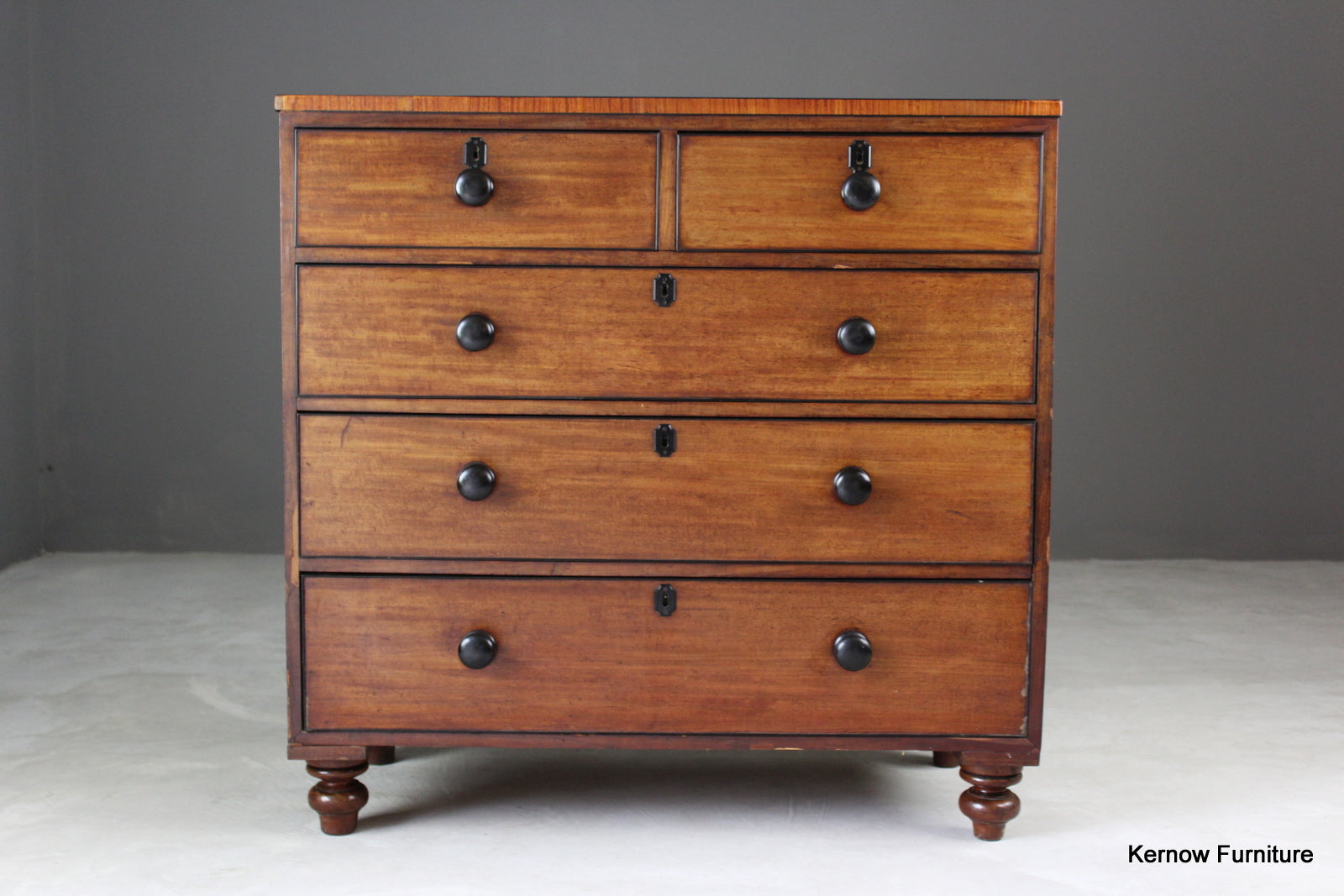 Antique Mahogany Chest of Drawers - Kernow Furniture