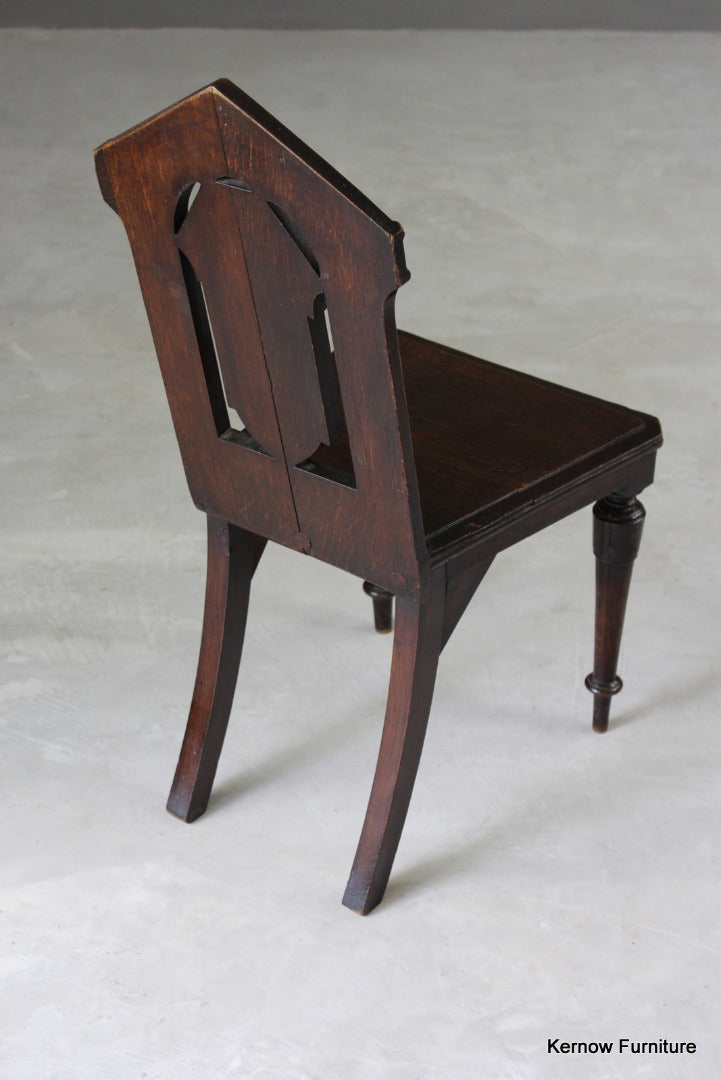 Victorian Oak Hall Chair - Kernow Furniture