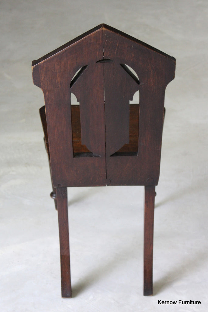 Victorian Oak Hall Chair - Kernow Furniture