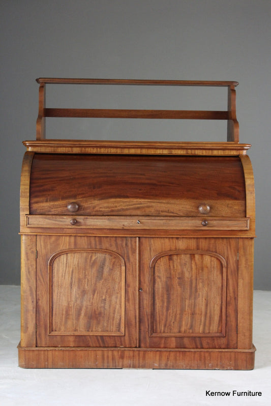 Victorian Mahogany Barrel Desk - Kernow Furniture