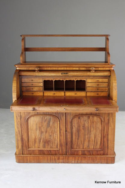 Victorian Mahogany Barrel Desk - Kernow Furniture