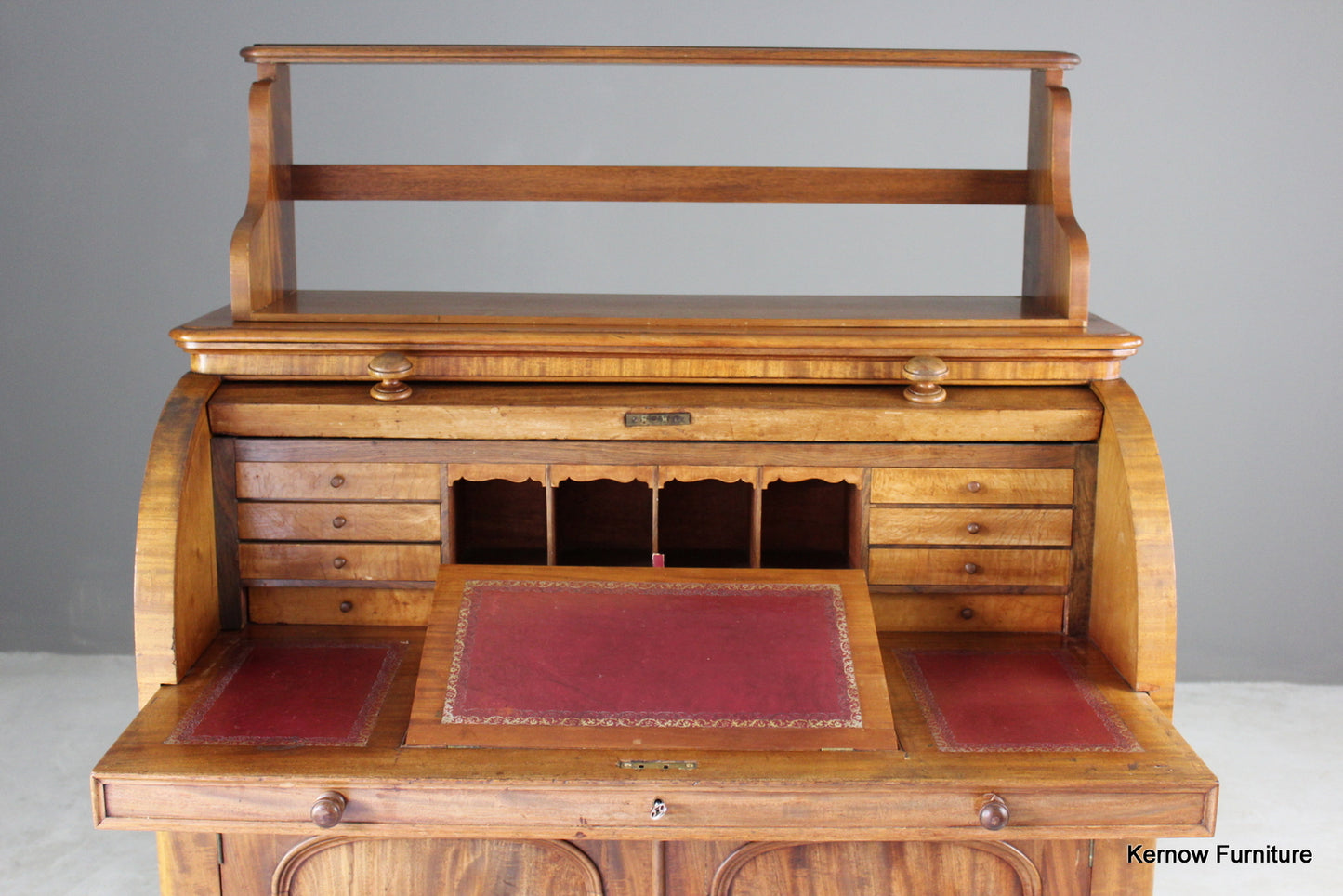 Victorian Mahogany Barrel Desk - Kernow Furniture