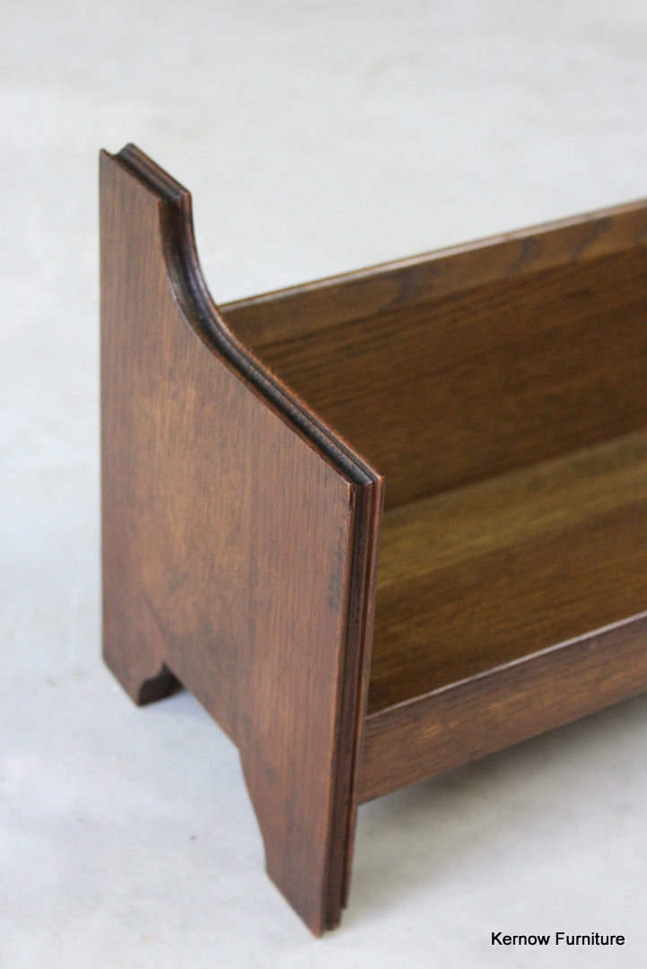 Early 20th Century Oak Book Trough - Kernow Furniture