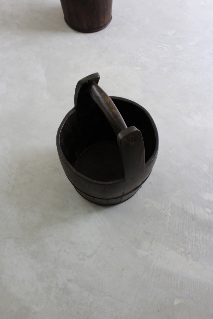Rustic Wooden Well Bucket - Kernow Furniture
