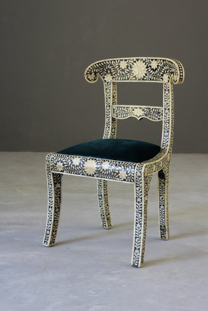 Single Anglo Indian Bone Inlay Chair - Kernow Furniture