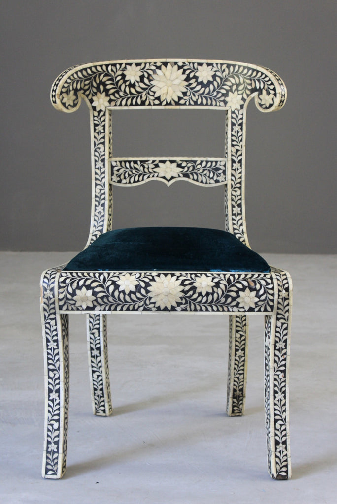 Single Anglo Indian Bone Inlay Chair - Kernow Furniture