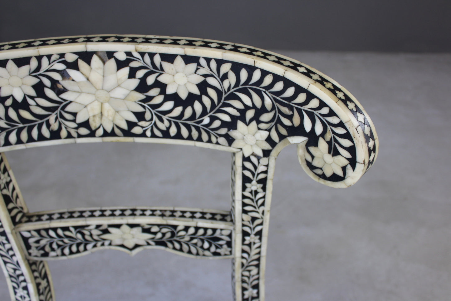 Single Anglo Indian Bone Inlay Chair - Kernow Furniture