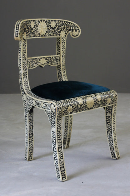 Single Anglo Indian Bone Inlay Chair - Kernow Furniture