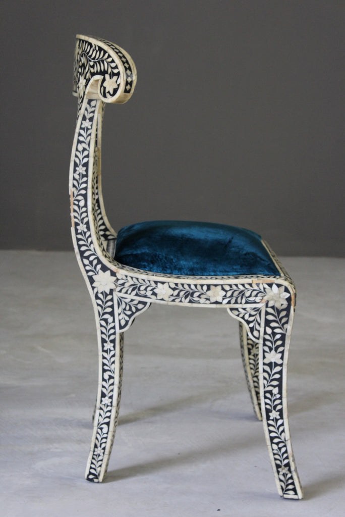 Single Anglo Indian Bone Inlay Chair - Kernow Furniture