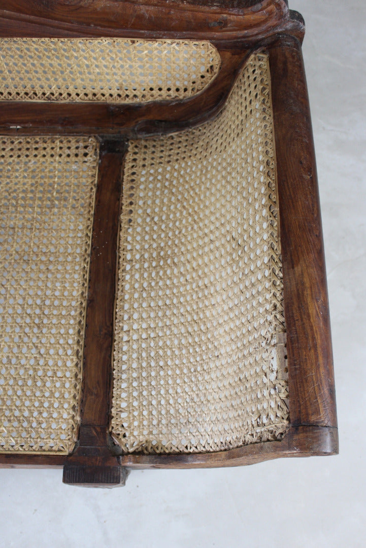 Anglo Indian Caned Sofa - Kernow Furniture