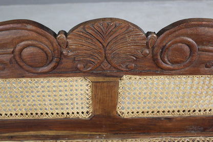 Anglo Indian Caned Sofa - Kernow Furniture