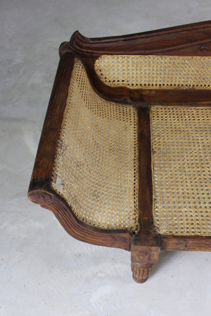 Anglo Indian Caned Sofa - Kernow Furniture
