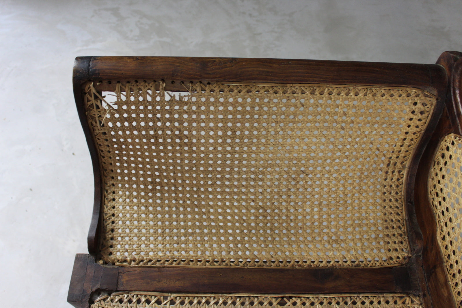 Anglo Indian Caned Sofa - Kernow Furniture