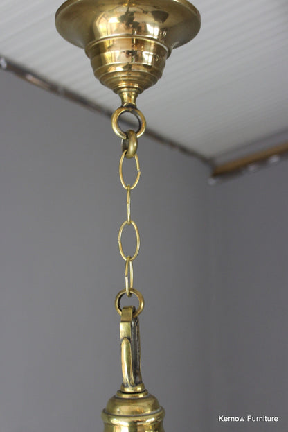 Large Brass Ceiling Chandelier - Kernow Furniture