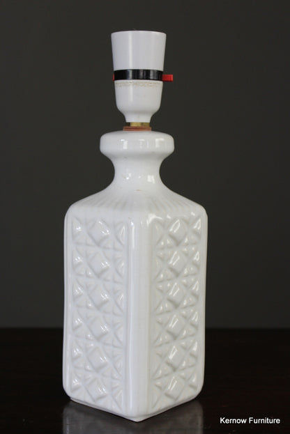 White Ceramic Lamp - Kernow Furniture