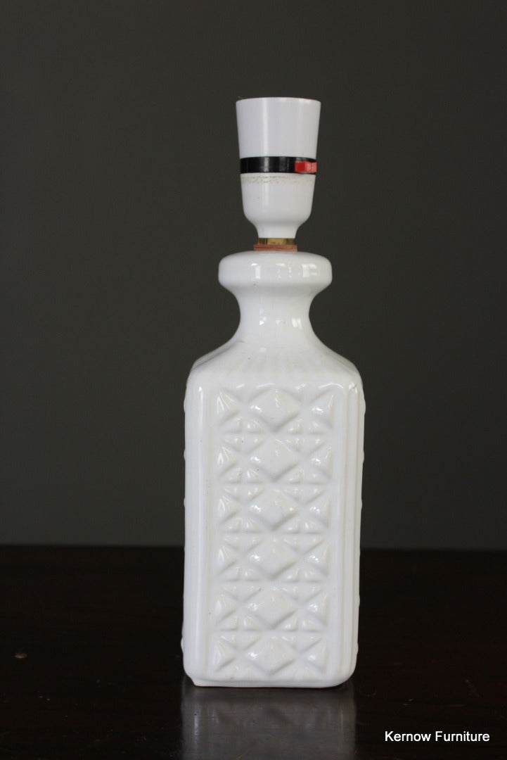 White Ceramic Lamp - Kernow Furniture