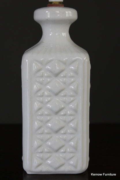 White Ceramic Lamp - Kernow Furniture