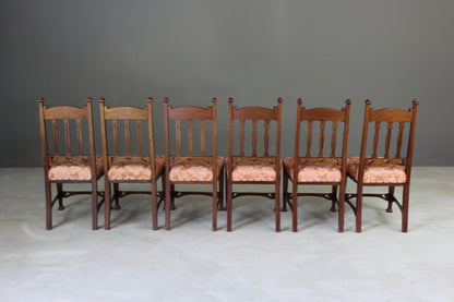 6 Edwardian Art Nouveau Dining Chairs - Kernow Furniture