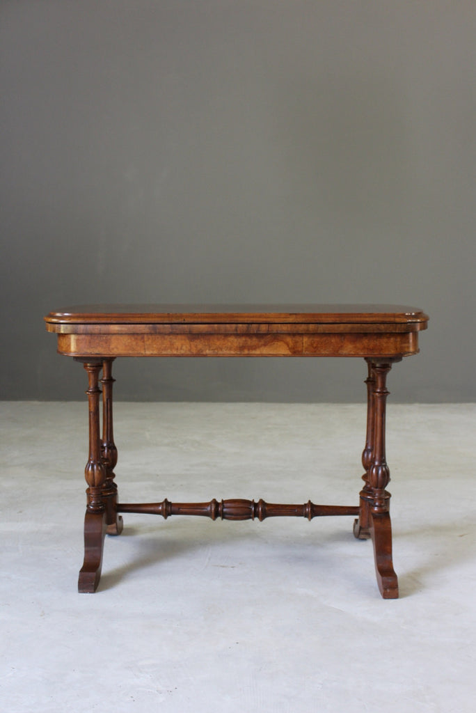 Antique Walnut Games Table - Kernow Furniture