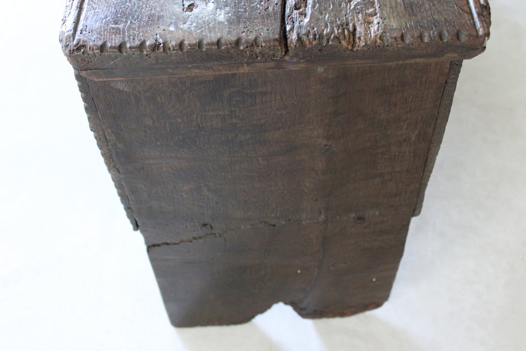 17th Century Oak Six Plank Chest - Kernow Furniture