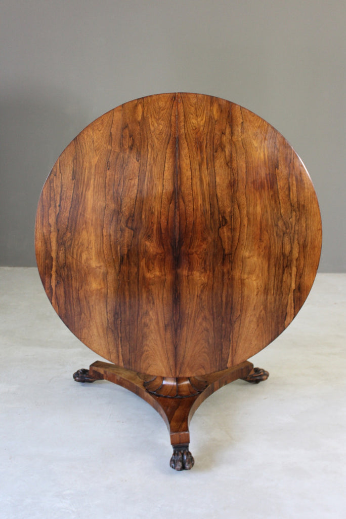 Antique Rosewood Tilt Top Table - Kernow Furniture