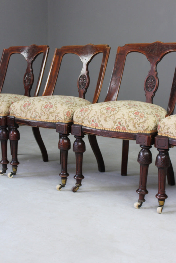 4 Victorian Aesthetic Period Dining Chairs - Kernow Furniture