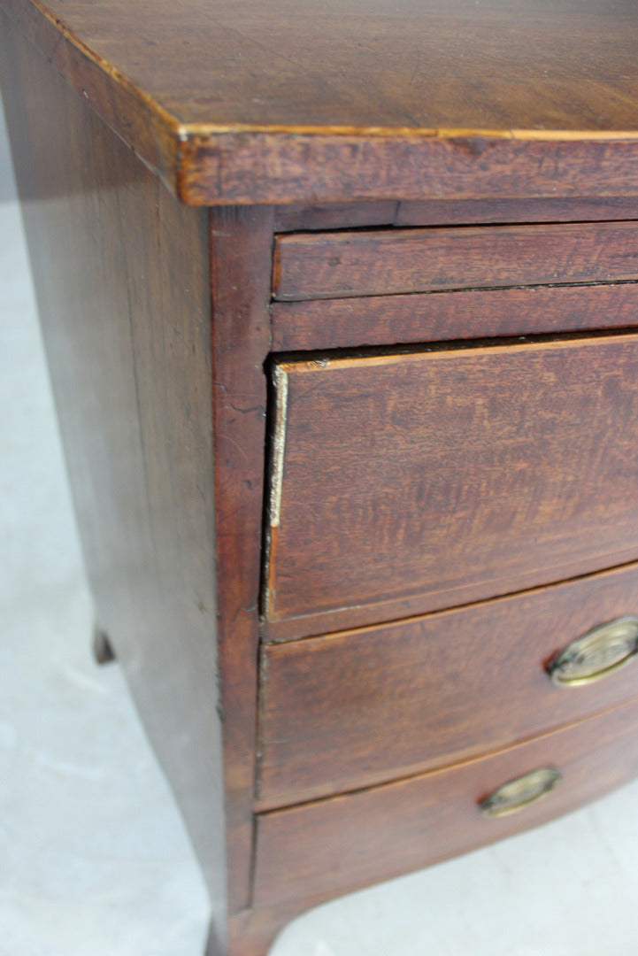 Georgian Style Bow Front Chest of Drawers - Kernow Furniture