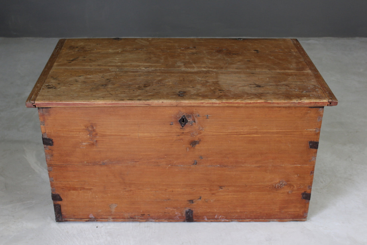 Large Rustic Pine Chest - Kernow Furniture