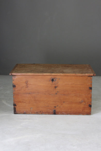 Large Rustic Pine Chest - Kernow Furniture