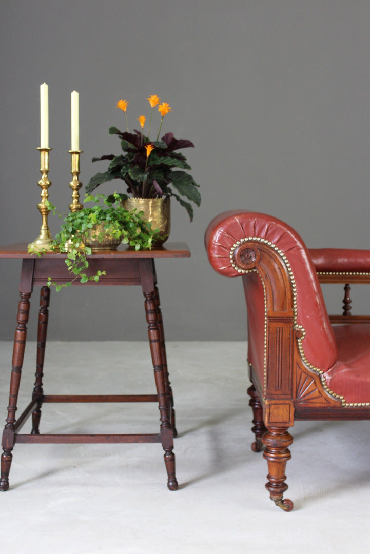 Victorian Mahogany Square Side Table - Kernow Furniture