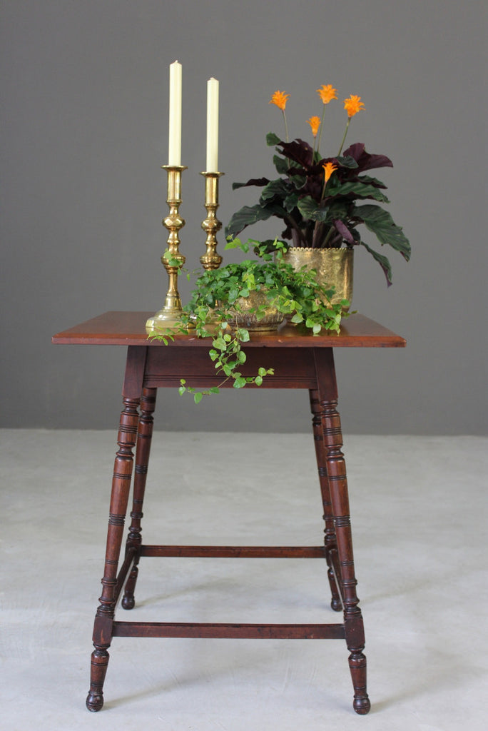 Victorian Mahogany Square Side Table - Kernow Furniture