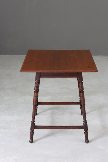 Victorian Mahogany Square Side Table - Kernow Furniture