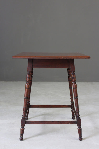 Victorian Mahogany Square Side Table - Kernow Furniture