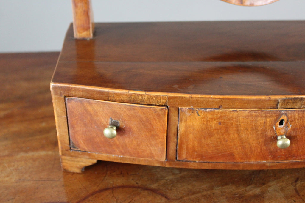 Antique Mahogany Shield Swing Toilet Mirror - Kernow Furniture