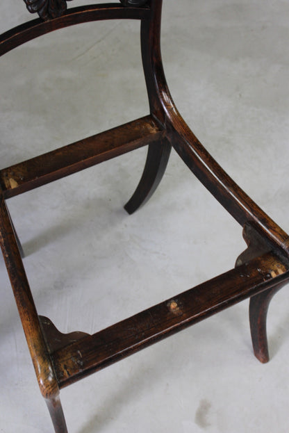 Pair Simulated Rosewood Dining Chairs - Kernow Furniture