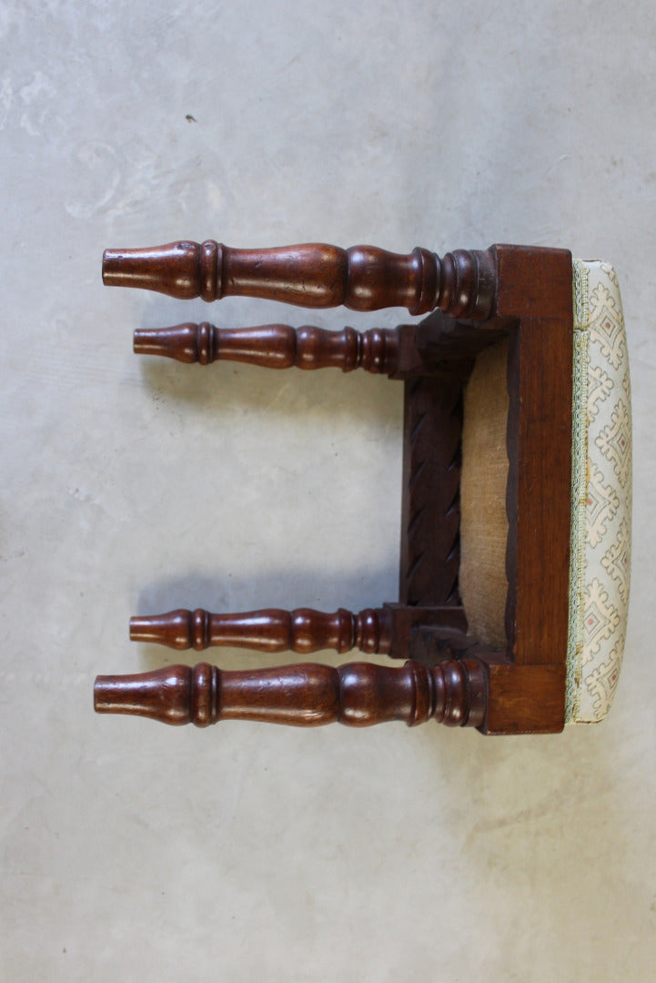 Mahogany Dressing Stool - Kernow Furniture