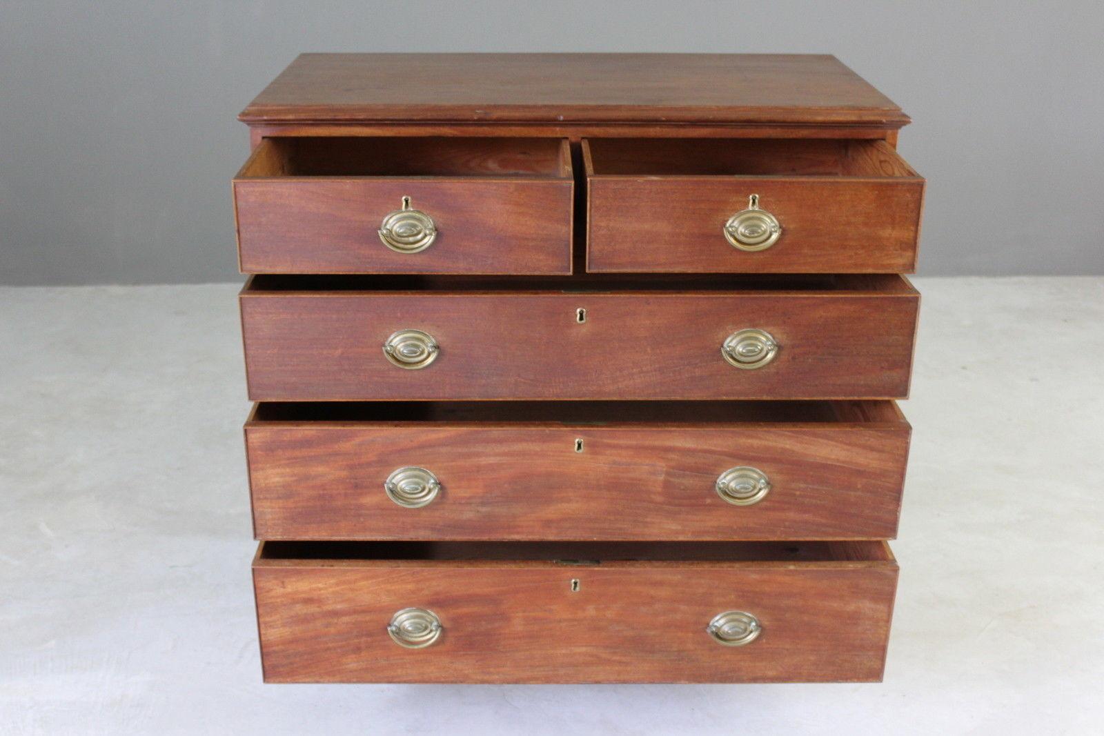 Georgian Mahogany Chest of Drawers - Kernow Furniture