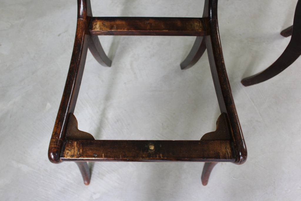 Pair Simulated Rosewood Dining Chairs - Kernow Furniture