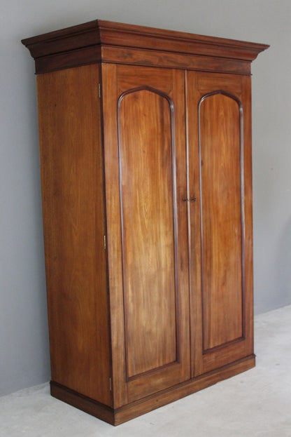 Victorian Gentlemans Mahogany Wardrobe - Kernow Furniture