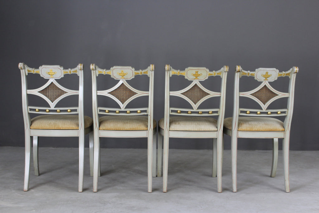 Regency Style Painted Dining Table & 6 Chairs - Kernow Furniture