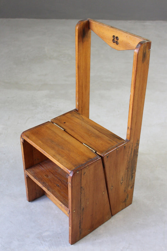 Pine Metamorphic Library Steps - Kernow Furniture