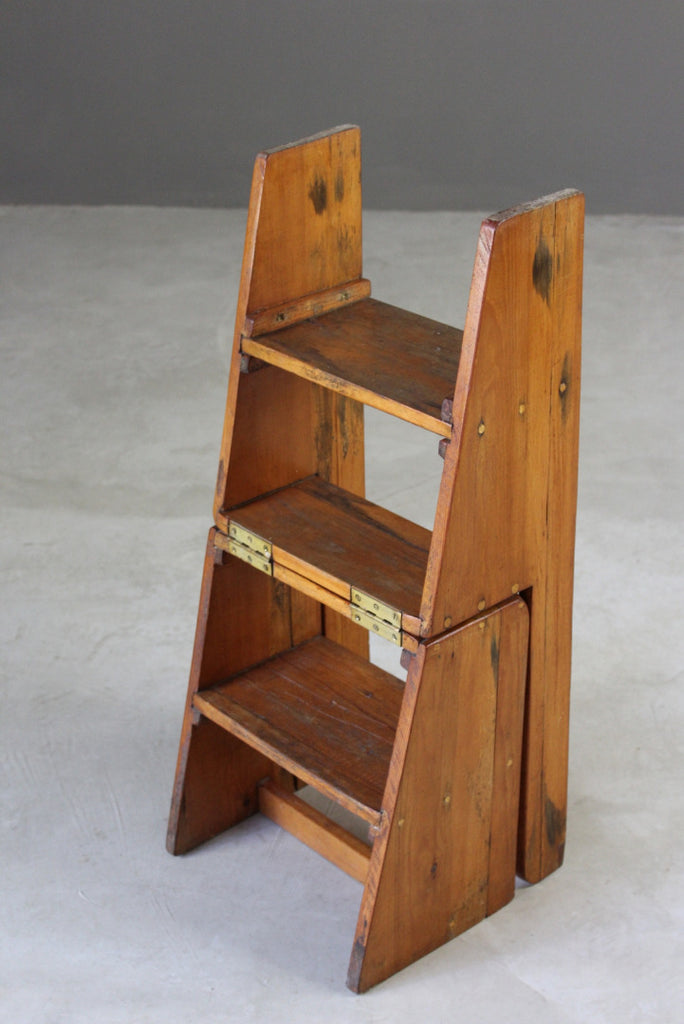 Pine Metamorphic Library Steps - Kernow Furniture