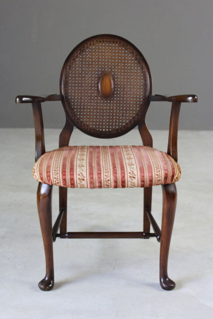 Antique Study Cane Back Chair - Kernow Furniture