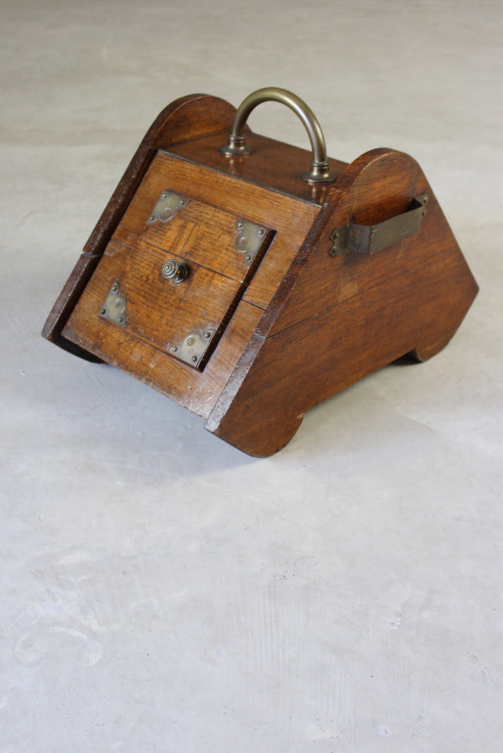 Victorian Oak Coal Scuttle - Kernow Furniture