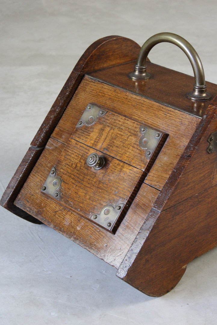 Victorian Oak Coal Scuttle - Kernow Furniture