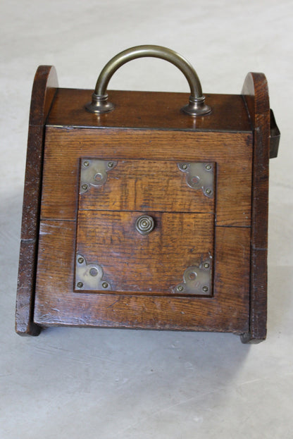 Victorian Oak Coal Scuttle - Kernow Furniture