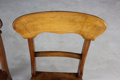 Pair Victorian Kitchen Chairs - Kernow Furniture