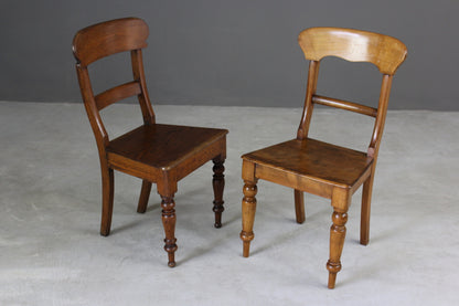 Pair Victorian Kitchen Chairs - Kernow Furniture