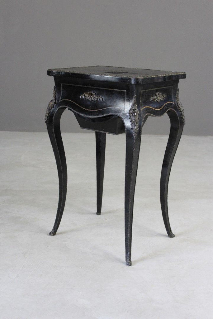 French Ebonised Work Table - Kernow Furniture